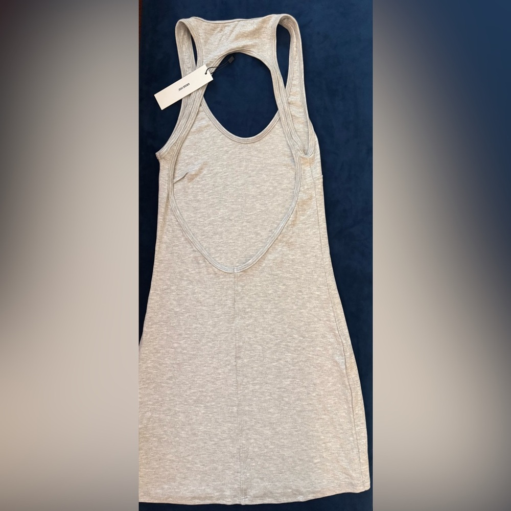 Joah Brown Open Back Dress Pearl Grey Rib S/M – New With Tags - Picture 7 of 8